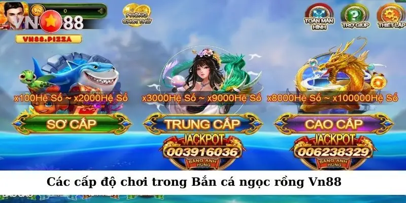 Các cấp độ Bắn cá ngọc rồng cho người chơi nhà cái