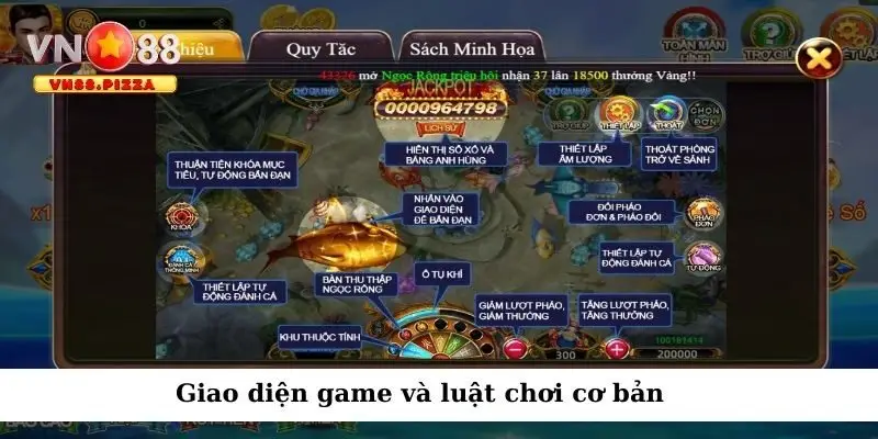 Thông tin cơ bản về luật chơi bắn cá nhận ngọc rồng và tính năng game
