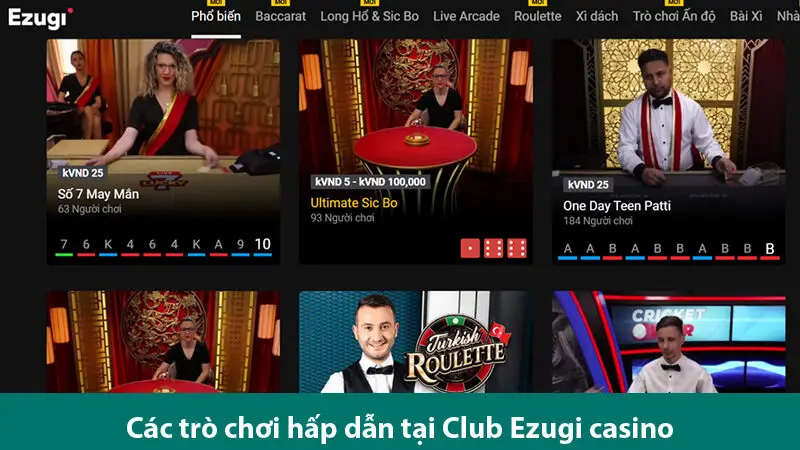 Club Ezugi casino – Khẳng định vị thế của một nền tảng cá cược hàng đầu